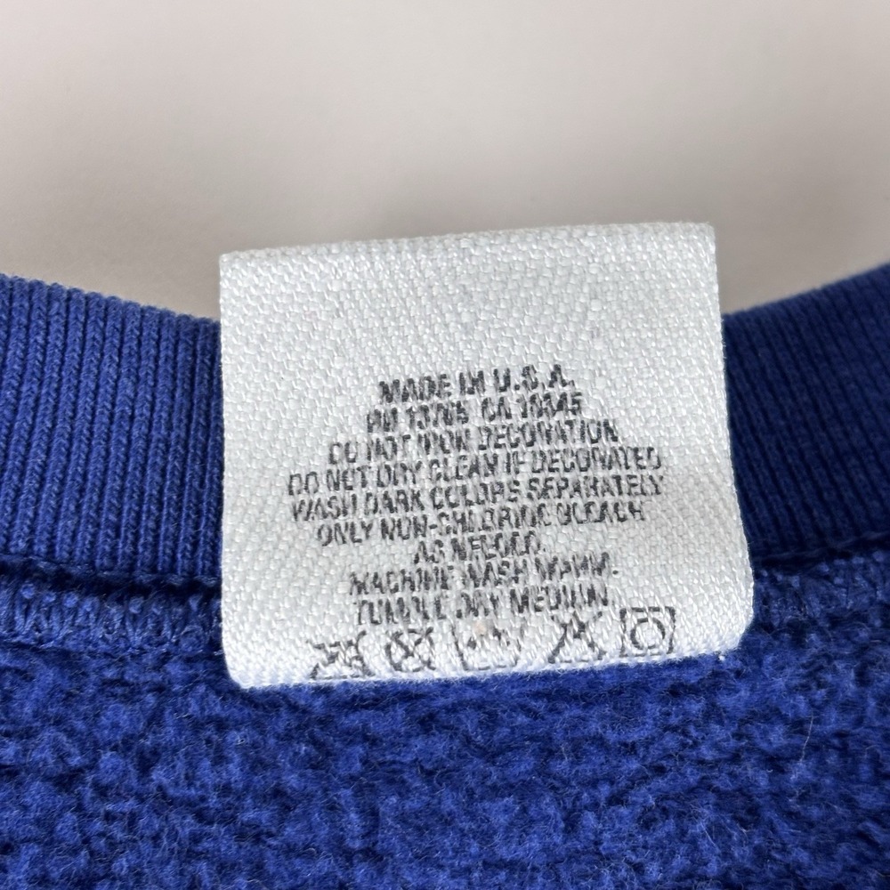 Vintage Fruit Of The Loom Sweatshirt Mens XL Blue Fleece Crewneck USA 90s - Picture 5 of 9